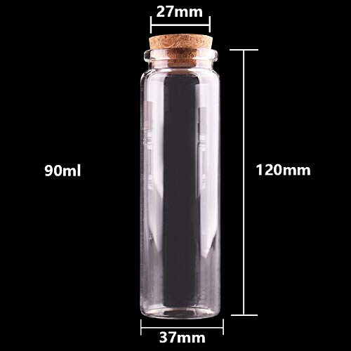 | Storage Bottles & Jars | 24pcs 20ml 50ml 65ml 90ml Small Glass Bottles with Cork Stopper Empty Spice Bottles Jars Gift Crafts Vials | by HUDITOOLS | 1 PCs