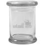 Clear 8 oz Glass Herb Stash Jar and Lid with Walking Dead Daryl Logo from Smoke Promos