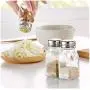 Kitchen Food Storage Jar Airtight Food Storage Kitchen Glass Jar Moisture-Proof Home Multi-Purpose Jam Bottle Cruet Glass Spice Jar Salt Jar Set Of 3