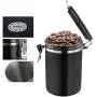 Contenant en Acier Inox pour Graines de Café – Joint Hermétique Noir Contenant en Acier Inox pour Graines de Café – Joint Hermétique Noir