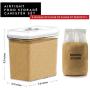DW?LLZA KITCHEN Large Airtight Food Storage Containers - Bulk Food Pantry & Kitchen Storage Containers for Sugar, Flour and Baking Supplies - 4 PC Set, Clear Plastic BPA-Free, Keeps Fresh & Dry