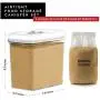 DW?LLZA KITCHEN Large Airtight Food Storage Containers - Bulk Food Pantry & Kitchen Storage Containers for Sugar, Flour and Baking Supplies - 4 PC Set, Clear Plastic BPA-Free, Keeps Fresh & Dry