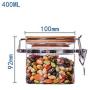 Sealed Glass Storage Jar Food Grains Moisture-proof Transparent Bottle Tea Coffee Seal Storage Cans DELICATEWNN (Capacity : 400ml)