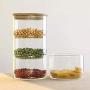 3-Layer Glass Jar Kitchen Food Bulk Container Set For Spices Dried Fruit Storage Can Salad Food Storage Containers