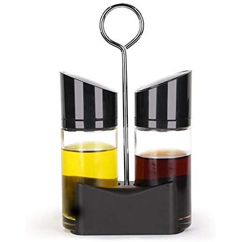 LQQGXLCondiment bottle, jar condiment storage box Oil Dispenser Olive Oil Vinegar Syrup Bottle Dispenser Glass Kitchen Pouring Glass Bottle