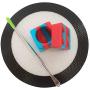 SZBS A Set Silicone Round Mat 9ml Cube Container Wax Oil Container Concentrate Storage Container Wax Silicone Jar With a Metal Rod (Black, 1)