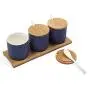 TNKML Ceramic Food Storage Spice Container Jar Spice Nut Jar Spice Jar Sugar Jar Salt Shaker Spice Container Blue