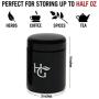 Herb Container - Half Oz Smell Proof Stash Jar (250 ml) Comes with Humidity Pack to Keep Goods Fresh for Months