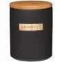 masterclass Master Class Stoneware and Brass Effect Coffee Canister with Airtight Bamboo Lid, 1 L (1.75 pt) ? Black, 11.1 x 11.1 x 14.5 cm masterclass Master Class Stoneware and Brass Effect Coffee Canister with Airtight Bamboo Lid, 1 L (1.75 pt) ? Black, 11.1 x 11.1 x 14.5 cm
