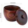 jskjlkl2019 1Pc Solid Wood Spice Jar Seasoning Pot Sugar Bowl Storage Box with Spoon and Lid for Kitchen Tool