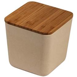 Rayher 46431000 Bamboo Storage, Square, 700ml, 11x11x11cm, Box 1pc, Natural
