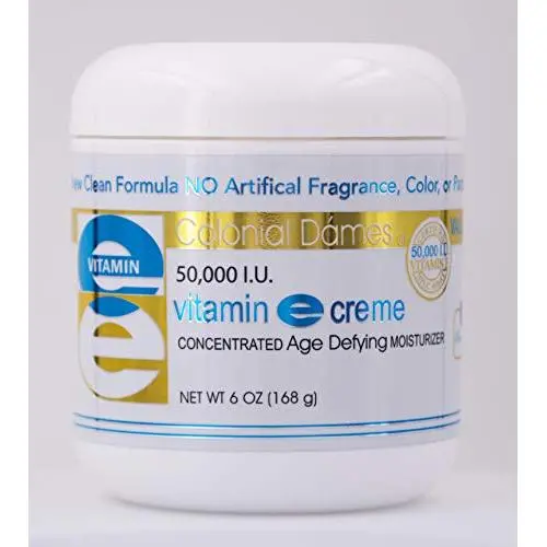 Colonial Dames VALUE SIZE Vitamin E Cream 50,000 I.U. 6 oz Colonial Dames VALUE SIZE Vitamin E Cream 50,000 I.U. 6 oz
