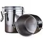 Edelstahl-Lebensmittelbehälter, Kaffeebohnen, versiegelte Dosen, Snack-Aufbewahrung, Tanks, Gläser, Behälter, für Küche und Haushalt, Zucker, Mehl, Tee, luftdichter Behälter, Küchenorganizer-Zubehör