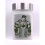 Stash Jar with Super Human and Pot Leaf Design - Smell Resistant, Air Tight, Food Grade Herb Storage, 3" Tall x 2" Wide - Perfect for Gifting