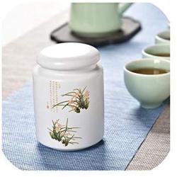 Porcelain Container Organizer Tea Sealed Storage Jars With Lids Ceramic Storage Tin Pot For Spices Tea Coffee Candy Bottle Boxes,Yaguangbailanhua