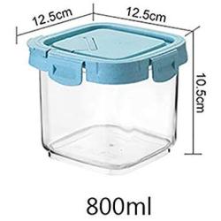 Food Savers Food Storage Containers Food Preservation Box Superimposable Grain storage tank with cover plastic Sealed jar Crisper,3 colors,3 sizes (Color : A, Size : 12.510.5cm)