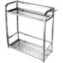 Kitchen Stainless Steel Rack,2-Tier Standing Rack Kitchen Bathroom Countertop Storage Organizer Spice Jars Bottle Shelf Holder Rack Wall-mounted Punch-free Seasoning Shelf Tool Holder with 4 Hooks Kitchen Stainless Steel Rack,2-Tier Standing Rack Kitchen Bathroom Countertop Storage Organizer Spice Jars Bottle Shelf Holder Rack Wall-mounted Punch-free Seasoning Shelf Tool Holder with 4 Hooks