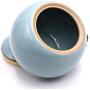 Wahdawn Porcelain Tea Jar with Airtight Lid, 8.8 Ounces(250g) Ceramic Container Coffee Canister Sugar Caddy Pot, Kitchen Storage Organizer Traditional Decor Collection,Business Craft Gift (Blue)