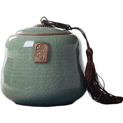 Goddness Bar Japanese-Style Storage Pots Tea Coffee Canisters Ceramic Jars(Style 15)