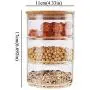 HIZLJJ Stackable 200ml 3-layer Food Storage Containers with Airtight Lid, Glass Storage Jar for Pasta, Tea, Coffee, Cookies, Snacks (Color : Style B) HIZLJJ Stackable 200ml 3-layer Food Storage Containers with Airtight Lid, Glass Storage Jar for Pasta, Tea, Coffee, Cookies, Snacks (Color : Style B)