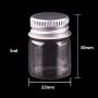 | Storage Bottles & Jars | 5ml 6ml 7ml 10ml 14ml tiny Transparent Glass Bottles with Silver Screw Cap Cute Jar Vials DIY Craft 100pcs | by HUDITOOLS | 1 PCs