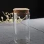 UPKOCH 6PCS 300ML Transparent Glass Storage Jar Tank Sealed Can Food Flower Tea Dried Fruit Grains Storage Container with Cork