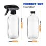 3 Pack 16oz Glass Spray Bottle Empty Clear Glass Spray Bottles Set Refillable Container for Essential Oils, Cleaning Products or Aromatherapy