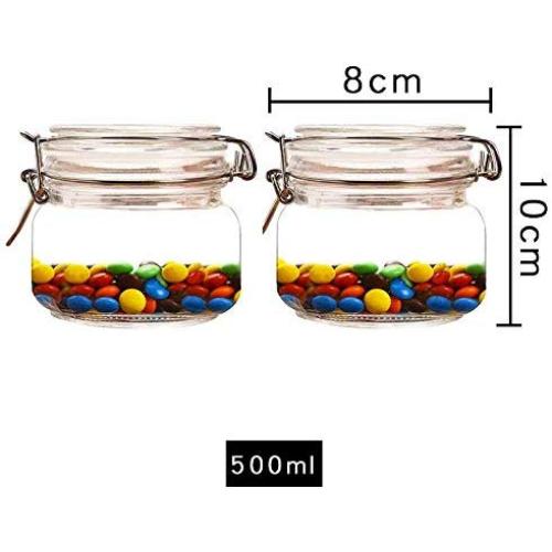 Buolo Sealed Cans Glass Sealed Bottle Storage Jars Soaked Glass Bottles Kimchi Enzyme Honey Glass Jar Square 500Ml2