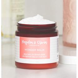 Hayden & Olivia Pregnancy Stretch Mark Prevention Cream - Belly Wonder Balm with Organic Plant Oils + Vitamin E + Shea Butter - Premium Intense Lotion Prevents & Repairs Tummy, Bust & Thigh Scars