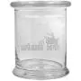 12 oz Clear Glass storage Herb Stash Jar and Lid with Walking Dead Daryl Logo