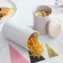 3er Set Haushalts Küchen Lagerbehälter Kunststoff Luftdichte Lagergläser Müsli-Dispenser Zylindrische Lebensmittel Versiegelte Dose Einfache Behälter