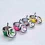 Spice Boxes Cooking Tools Colorful Apple Shape Kitchen Accessories Stainless Steel Seasoning Box Spice Jar Storage Containers Condiment bottles (Color : Pink)