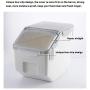Set of 2 pcs Kitchen Food Storage Jar Airtight Food Storage Wheeled Cereal Storage Containers with Transparent Airtight Lids, BPA Free & Food Grade Plastic, Keeping The Foods Dry and Fresh, Great for Saving Space