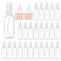 24 Pcs Spray Bottles 2oz / 55ml Clear Empty Mini Spray Bottles Refillable Container Pocket Size Sprayer Set Essential Oils Travel Cleaning Makeup Bottles with 2pcs Funnels 32pcs Labels