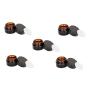 NANSHINE 5 Package 15ML Amber Round Glass Jars Empty Cosmetic Containers Dark Brown Glass Makeup Jar with Inner Liners and Black Screw Lid Cosmetic Cream Container