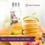 Pratico Kitchen 18oz Leak-Proof Glass Bottles, Juicing Containers, Water/Beverage Bottles - 6-Pack