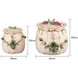 Cereal Containers Ceramic Canister, Rice Cylinder Flour Jar, Sealed Storage Tank Containers (Size : 2829cm)