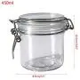 Bouteille en plastique ronde de 450 ml avec couvercle clipsable étanche - RUZYY, récipient de stockage pour cuisine, contenants alimentaires, ustensiles de table, conservateur, organiseur de crème cosmétique.