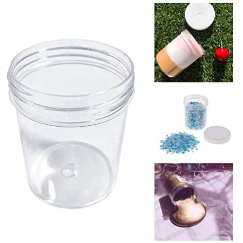 Aleola Clear Jars Plastic Storage Bottles Stackable Straight Containers for Bathroom Kitchen Storage of Dry Goods, Creams