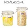Bouteille en verre scellée Yl Ly, Pot de stockage en verre, Pot pour miel, Pot pour bonbons, Réservoir de stockage pour fruits secs, 2 jeux (800ml + 1200ml + 2100ml), avec balance. Bouteille en verre scellée Yl Ly, Pot de stockage en verre, Pot pour miel, Pot pour bonbons, Réservoir de stockage pour fruits secs, 2 jeux (800ml + 1200ml + 2100ml), avec balance.