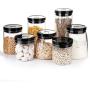 High Borosilicate Heat Resistant Glass Mason Jars Canning Glass Jars Glass Smoothies Jars with Lids for Drinking and Storage Reusable Container for Juice Milk Bulk Food Coffee (Size : 500ml)