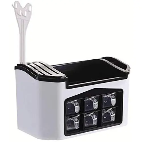 Moligh doll Cordial Shining Spice Rack Kitchen Shelf Tools Box Spice Jar Storage Rack Chopsticks Cutter Storage Box Large Capacity(White) Moligh doll Cordial Shining Spice Rack Kitchen Shelf Tools Box Spice Jar Storage Rack Chopsticks Cutter Storage Box Large Capacity(White)