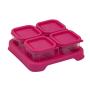 green sprouts Fresh Baby Food Glass Cubes (4 Pack, 2 Oz) | Store, carry, heat, & serve homemade baby food | Tempered glass is durable & shatter-resistant, Lid provides leak-proof seal, Dishwasher safe