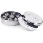 Zinel Spice Box/Masala Dabba with 7 Comparments and 2 Stainless Steel Lids, 20cm, 20 cm Zinel Spice Box/Masala Dabba with 7 Comparments and 2 Stainless Steel Lids, 20cm, 20 cm