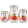 Style Setter Kitchen Glass Canister Set Food Storage Dry Goods with Attached Lid Style Setter Kitchen Glass Canister Set Food Storage Dry Goods with Attached Lid