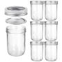 Wide Mouth Mason Jars 16 oz, KAMOTA 16oz Mason Jars Canning Jars Jelly Jars With Wide Mouth Lids and Bands, Ideal for Jam, Honey, Wedding Favors, Shower Favors, Baby Foods, 6 PACK