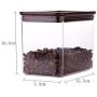 Kitchen Food Storage Jar Airtight Food Storage Food Storage Containers, Kitchen Storage Tanks Tea Coffee Beans Seals Moisture-proof Square Sealed Cans (Size : Pack of 2)