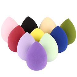 10 Packs Makeup Sponge Blender Egg Shaped Foundation Blending Sponge Multi Colored Beauty Sponge Set Flawless for Liquid Cream and Powder