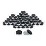 Bouteilles vides Houseables 3g, 3 ml, 50 pièces, BPA Free, Contenants en plastique, Pots ronds noirs avec couvercle à vis, Petite bouteille 3g, pour maquillage, fard à paupières, vernis à ongles, poudre, peinture, bijoux.