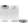 Novelinks 16 Ounce Clear Plastic Jars Containers With Screw On Lids - Refillable Round Empty Plastic Slime Storage Containers for Kitchen & Household Storage - BPA Free (10 Pack)